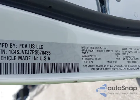 2023 Jeep Grand Wagoneer 4X4 from USA, damaged, VIN 1C4SJVEJ7PS570435